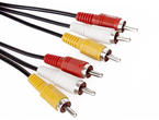 Кабели и Адаптери VCom кабел RCA 3x M / RCA 3x M - CV033-3 метра