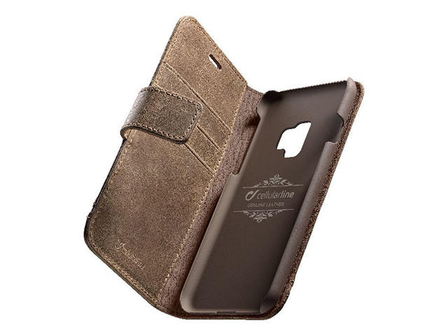 Калъфи Cellularline Book Supreme за Samsung Galaxy S9, Кафяв