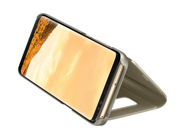 Калъфи Samsung Galaxy S8 Clear View Standing Cover Gold