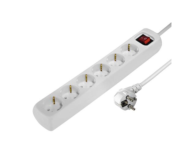 Разклонители Hama Distribution Panel, 6 гнезда, 1.4 метра