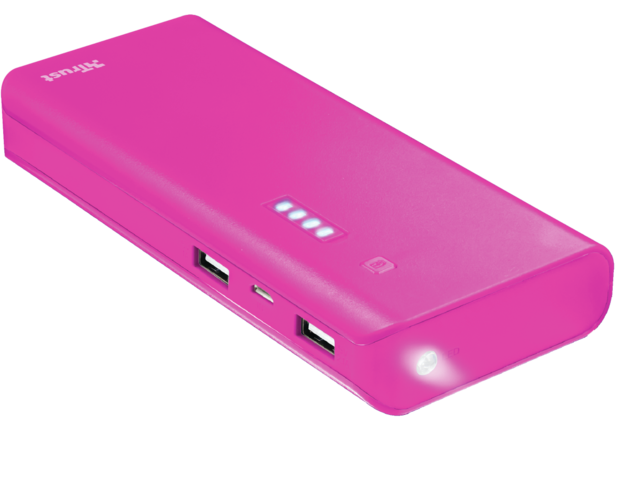 Външни батерии TRUST Primo Power Bank  10.000 mAh - pink