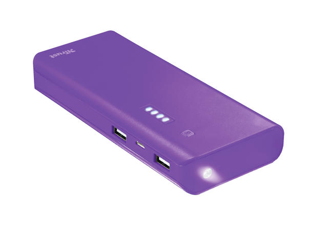 Външни батерии TRUST Primo Power Bank  10.000 mAh - purple