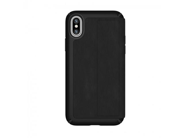 Калъфи Speck iPhone X Presidio Folio Leather - Black/Black