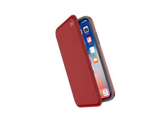 Калъфи Speck Presidio Folio iPhone X Case - Heathered-Heartrate Red