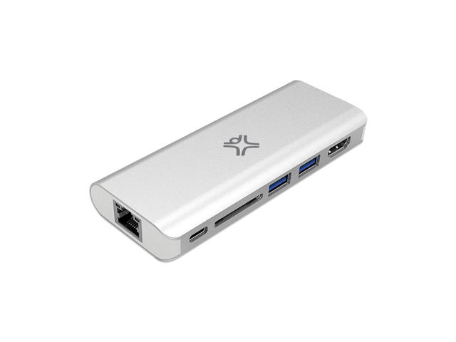 Джаджи XtremeMac TYPE-C HUB PLUS - HDMI + 2 USB-A + SD CARD + USB-C + ETHERNET