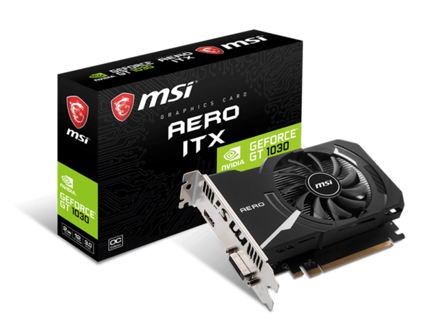 Видео карти MSI GeForce GT 1030 AERO ITX 2GD4 OC