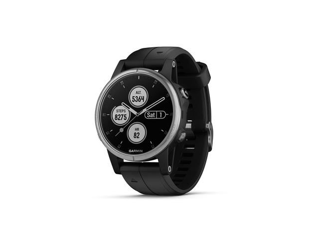 Смарт часовници Garmin fenix 5S Plus Silver with Black Band