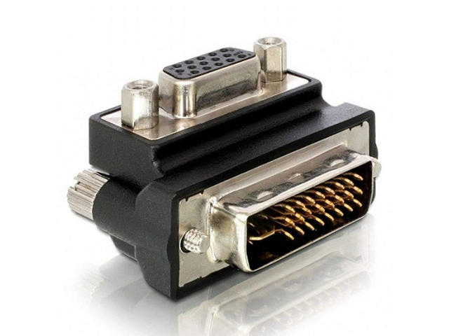 Кабели и Адаптери DeLock VGA - женско/ DVI - мъжко 90°