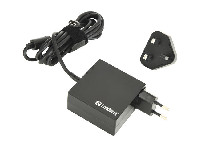 Зарядни устройства Sandberg SB-C AC Charger 65W EU+UK