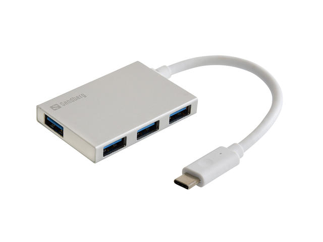 Кабели и Адаптери Sandberg USB-C to 4 xUSB 3.0 Pocket Hub