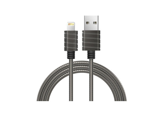 Кабели и Адаптери iWalk Metallic Lightning to USB cable, Steel Gray