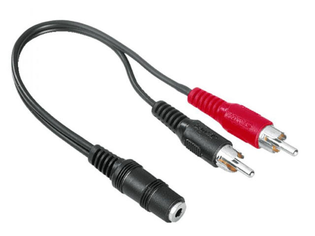 Кабели и Адаптери Преходник Hama 48920 3.5мм стерео жак женско - 2х чинч мъжко