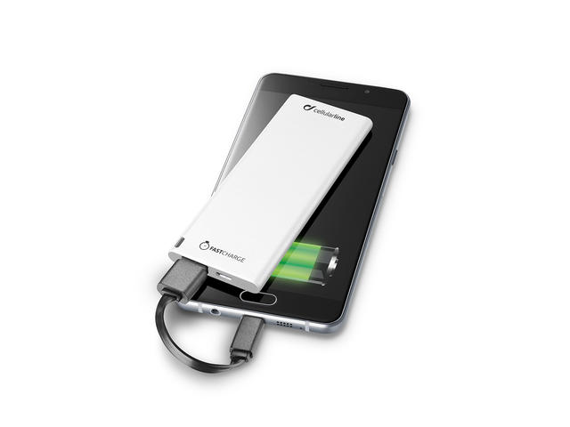 Външни батерии Cellularline FreePower Slim 5000mAh, бяла