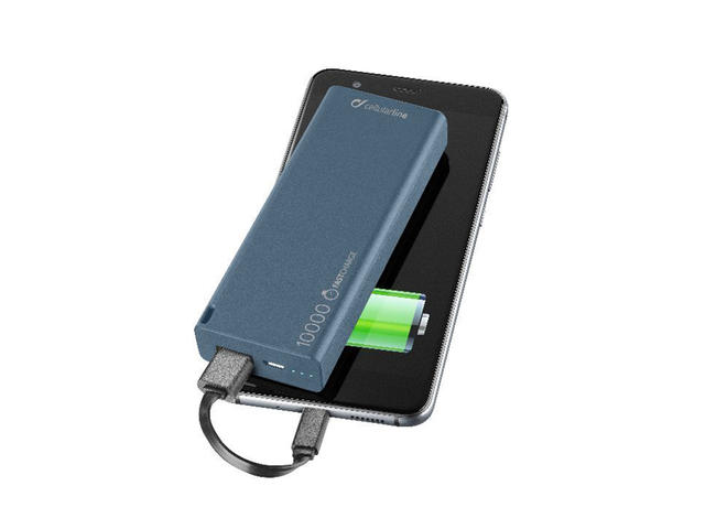 Външни батерии Cellularline FreePower Slim 10000mAh, синя