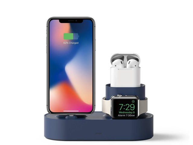 Стойки за мобилни устройства Elago Trio Charging Hub, синя