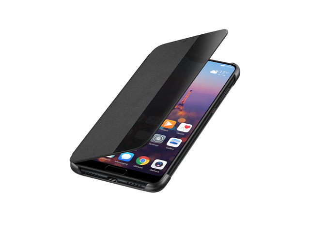 Калъфи Huawei P20 PU View Protective Cover, черно