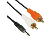 Кабели и Адаптери VCom Аудио Кабел 3.5mm Stereo M / 2x RCA M - CV212-3m