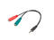 Кабели и Адаптери Lanberg Adapter 3.5mm 4pin M / 2 x 3.5mm F 0.2m - AD-0023-BK