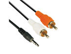 Кабели и Адаптери VCom Аудио Кабел 3.5mm Stereo M / 2x RCA M - CV212-10m