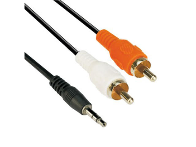 Кабели и Адаптери VCom Аудио Кабел 3.5mm Stereo M / 2x RCA M - CV212-10m