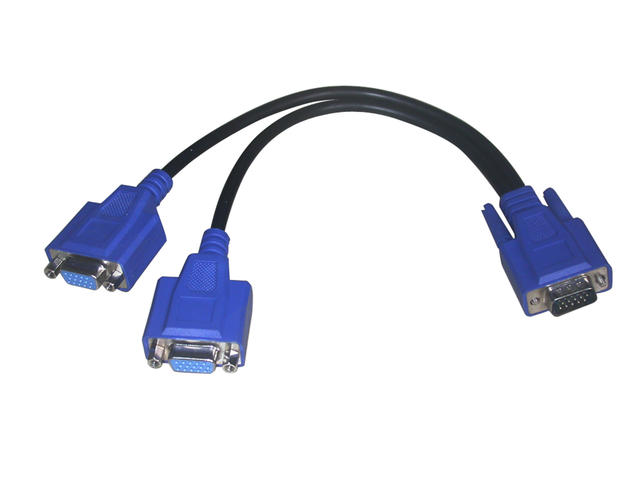 Кабели и Адаптери VCom VGA splitter HD15 M - 2xHD15 F - CG021-B-0.2m