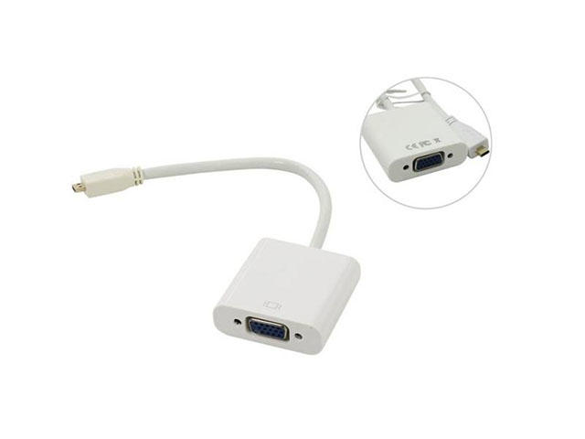 Кабели и Адаптери VCom Adapter Micro HDMI DM to VGA F White - CG593-0.15m