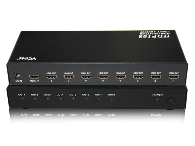 Кабели и Адаптери VCom HDMI SPLITTER Multiplier 1x8 - DD418A