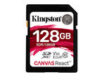 Карти памет 128GB SDXC Kingston Canvas React Class 10 UHS-I U3