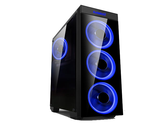 Кутии Makki Case ATX Gaming - MAKKI-8872-BLUE