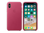 Калъфи Apple iPhone кожен калъф за iPhone X/Xs, розов