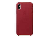 Калъфи Apple iPhone кожен калъф за iPhone X/Xs, червен
