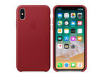 Калъфи Apple iPhone кожен калъф за iPhone X/Xs, червен