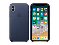 Калъфи Apple iPhone кожен калъф за iPhone X, син