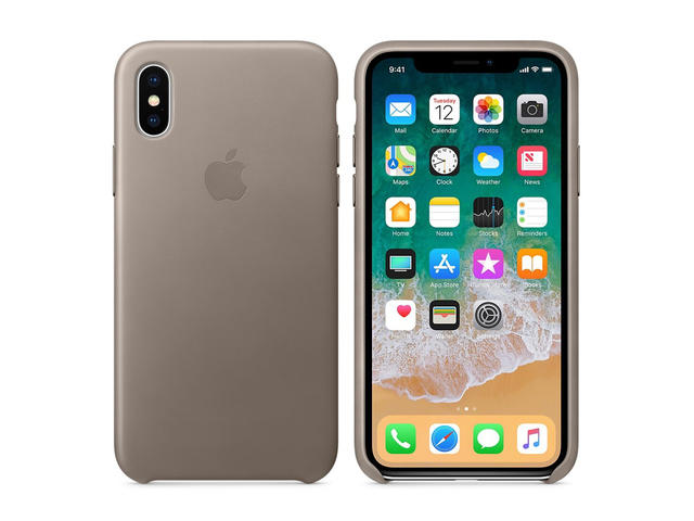 Калъфи Apple iPhone кожен калъф за iPhone X, кафяв