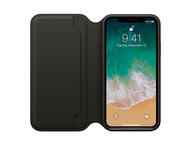 Калъфи Apple Leather Folio кожен калъф за iPhone X, черен