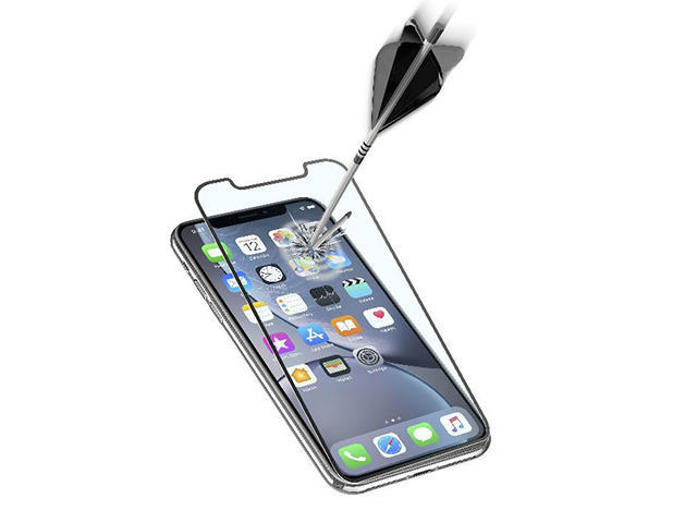 Защитно фолио Cellular Line закалено 3D стъкло за iPhone Xr, черно