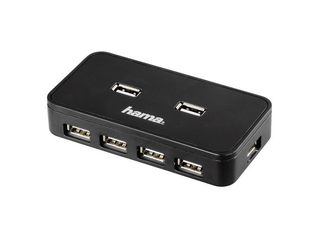 Джаджи Hama Hub 39859 USB 2.0, в черно