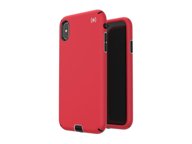 Калъфи Speck iPhone XS Max Presidio Sport - Red/Sidewalk Grey/Black