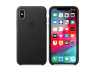 Калъфи Apple iPhone XS Leather Case, в черно