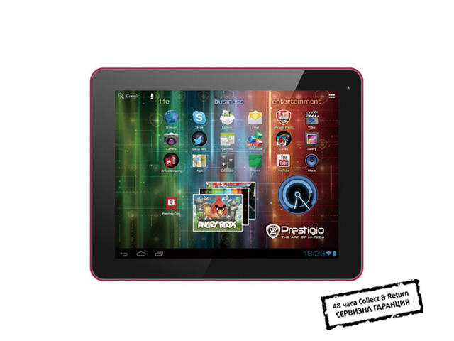 Таблети Prestigio MultiPad 9.7 ULTRA DUO 16GB, черен цвят, с червена рамка