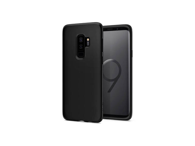 Калъфи Spigen Liquid Crystal Case за Samsung Galaxy S9 Plus, черен-мат