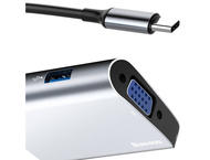 Кабели и Адаптери Baseus USB-C to VGA + USB 3.0 Hub