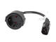 Кабели и Адаптери Lanberg Cable Power Ext IEC 320 C14 / SCHUKO F 0.2m Black