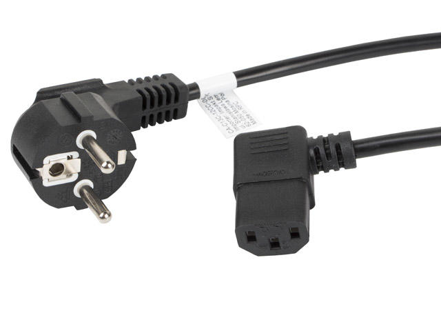 Кабели и Адаптери Lanberg захранващ кабел Cable Power cord Schuko / IEC 320 C13 1.8m Angle