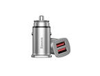 Зарядни устройства Baseus Dual QC 3.0 зарядно за кола, в сребристо