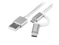 Кабели и Адаптери 4smarts ComboCord MicroUSB + USB-C cable
