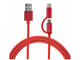 Кабели и Адаптери 4smarts ComboCord MicroUSB + USB-C cable Red