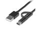 Кабели и Адаптери 4smarts ComboCord MicroUSB + USB-C cable Black