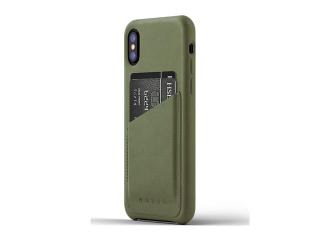 Калъфи Mujjo Leather Wallet за iPhone XS / iPhone X, зелен