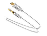 Кабели и Адаптери Baseus USB-C to Audio 3.5 mm Cable - USB-C към 3.5 мм аудио кабел (бял)